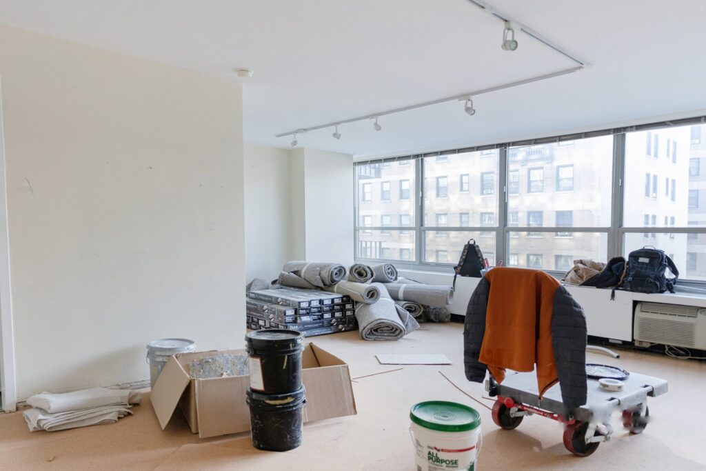 room in flooring installation process