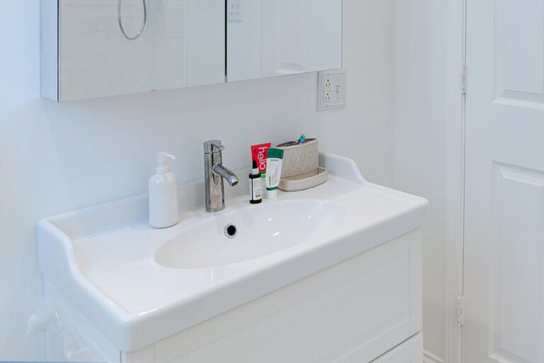 new bathroom cabinet and sink