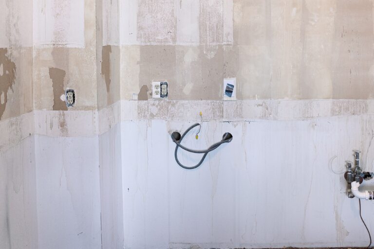 kitchen wall before custom cabinet installation