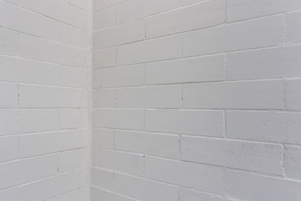 home brick wall painted white