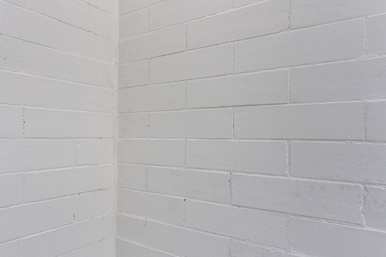 home brick wall painted white