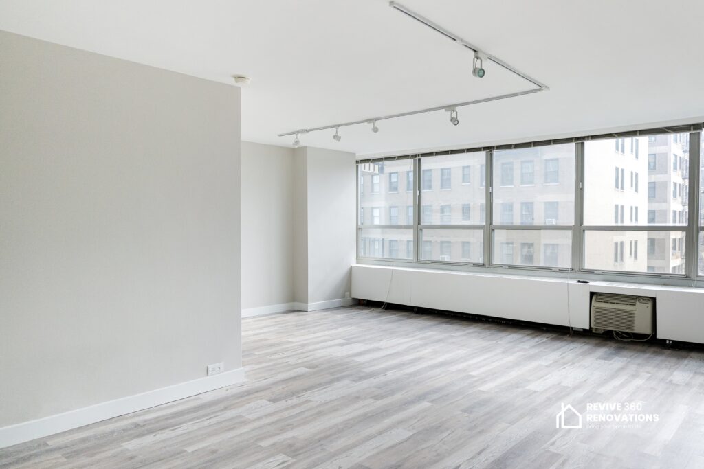 new installed hardwood flooring
