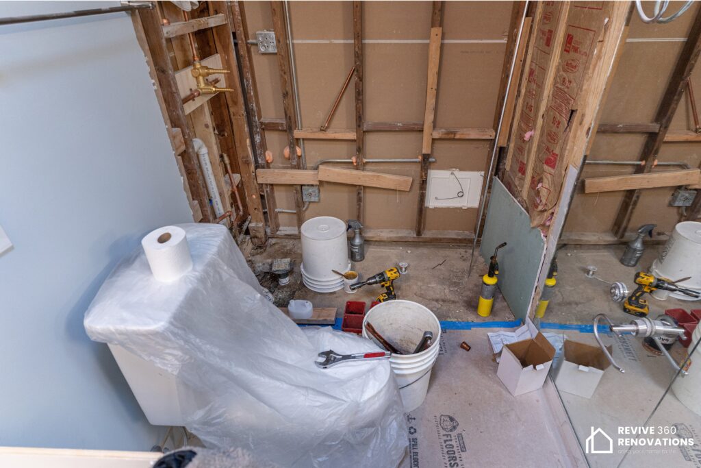 construction work in a bathroom