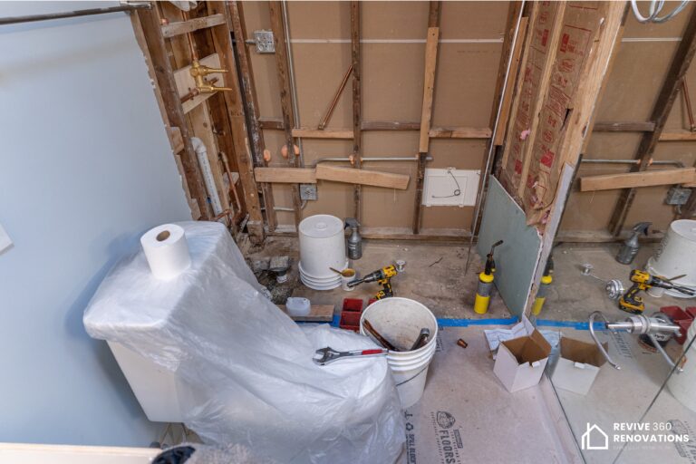 construction work in a bathroom