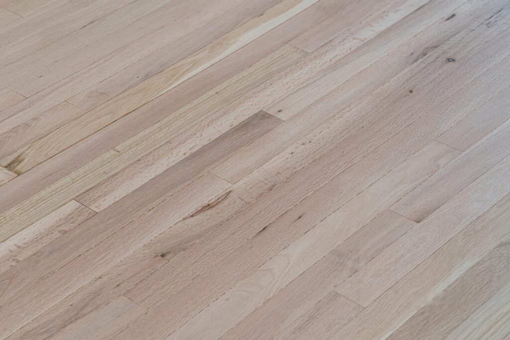 Close view of oak hardwood floor boards